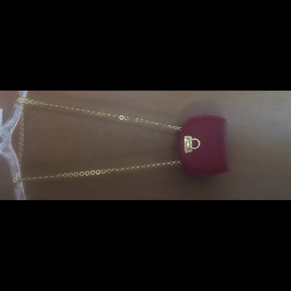 Red Salvatore Ferragamo Small Gancini Bag Gold Tone Original Owner Holiday - Picture 3 of 16